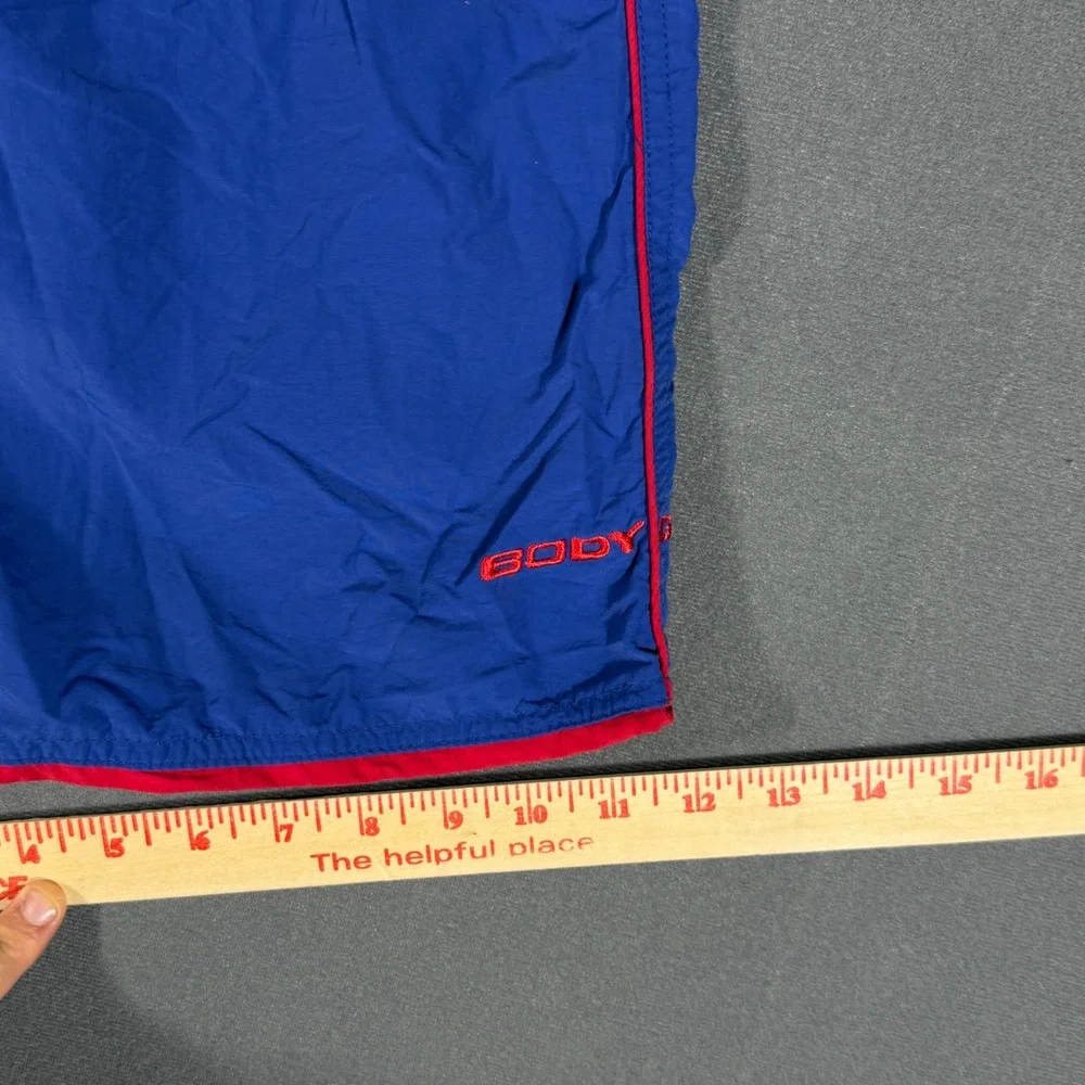 Body Glove Swim Trunks Mens M Blue Red Logo Mesh Lined Board Shorts Athletic
